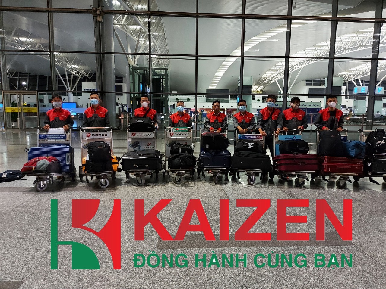 Hình ảnh đoàn lao động Kaizen bay Rumania ngày 08/07/2021